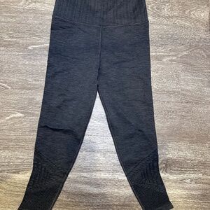 Grey and Black High-Waisted Athleta Leggings